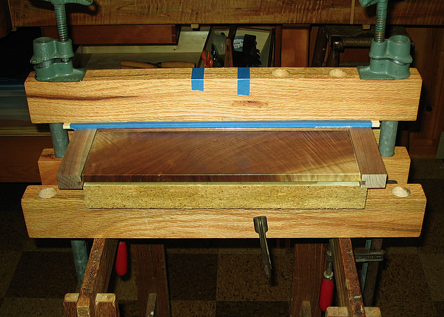 Gluing Support Slat Onto Lid